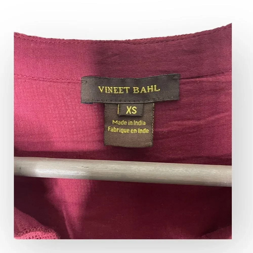 Anthropologie Nisha Peasant Top by Vineet Bahl $138 Sz XS